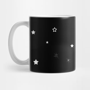 black and white star shapes Mug